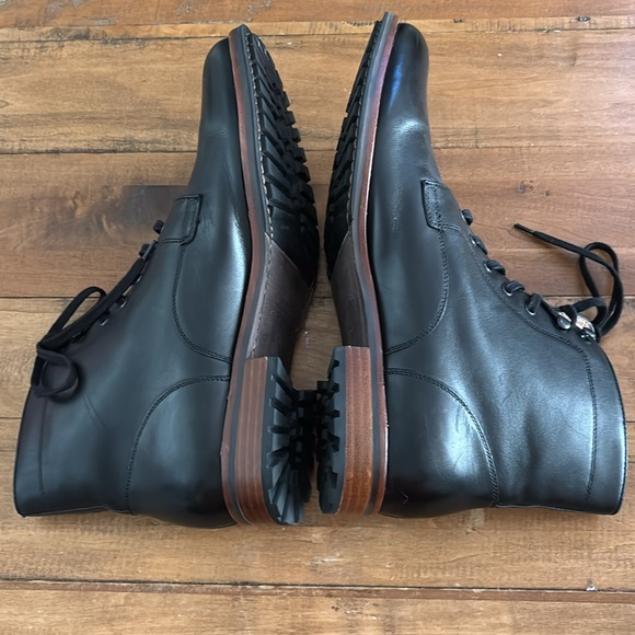 Warfield & Grand Black Leather Ankle Boots 13 - Picture 5 of 10